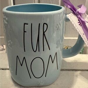 Rae Dunn Blue 'Fur Mom' Mug